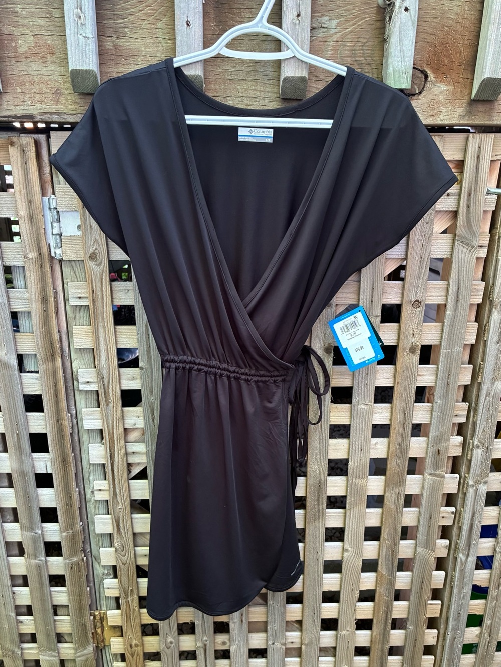 Columbia Black Wraparound Dress or Beach Coverup